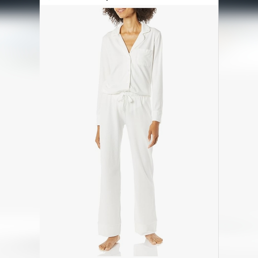 Women's Cotton Modal Lux Soft Long-Sleeve Shirt and Full-Length Bottom Pjs